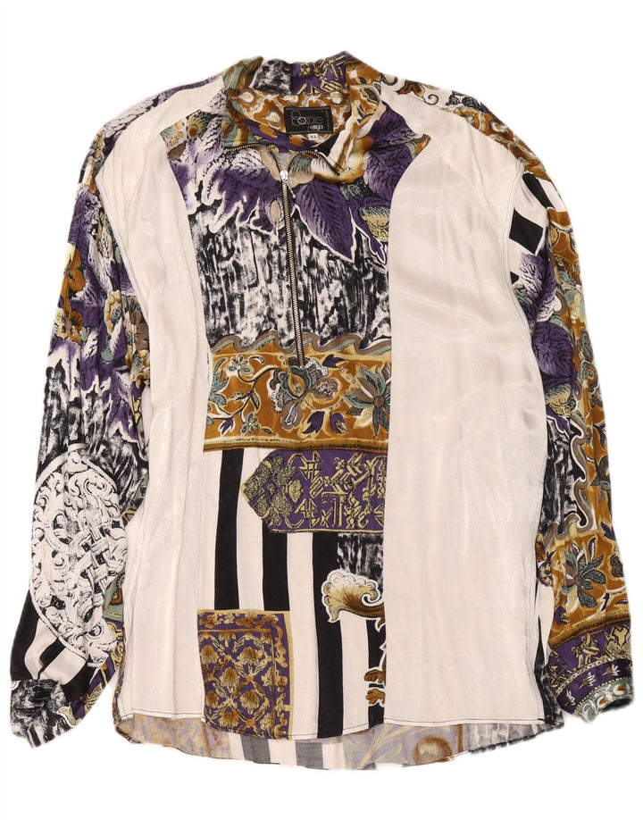 Camicia pullover da uomo BOOGIE XL patchwork bianco