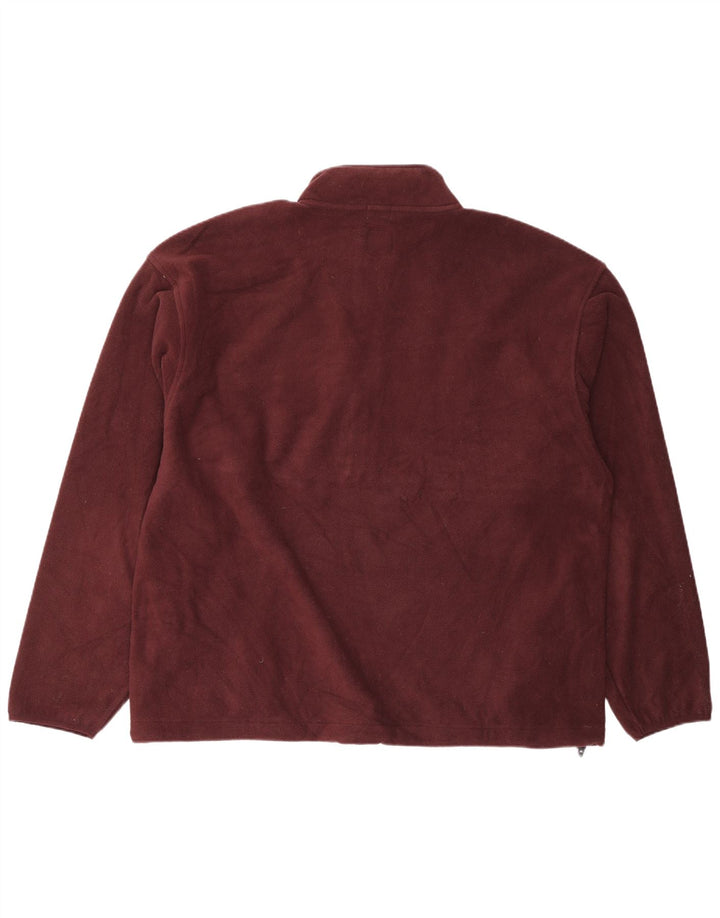 Maglione in pile da uomo con zip e collo Gap, grande, in poliestere bordeaux