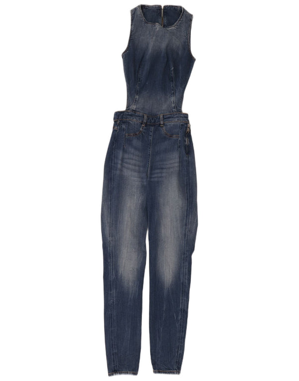 Tuta in denim senza maniche da donna Guess UK 12 Lyocell blu medio