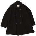 Cappotto doppiopetto da donna Pierre Cardin UK 20 2XL Lana nera