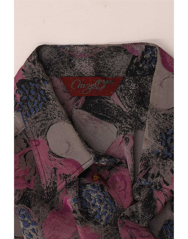 Camicia a maniche corte da uomo con motivo astratto M.Zeki 2XL multicolore