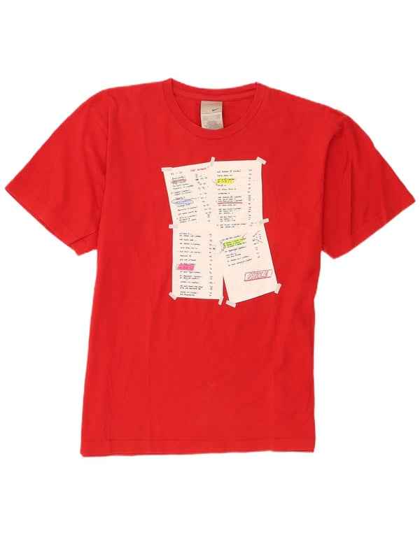Nike Mens Regular Graphic T-Shirt Top Large Red Cotton