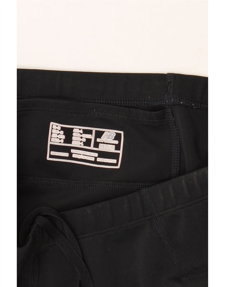 NEW BALANCE Womens Leggings UK 12 Medium  Black Vintage New Balance and Second-Hand New Balance from Messina Hembry 