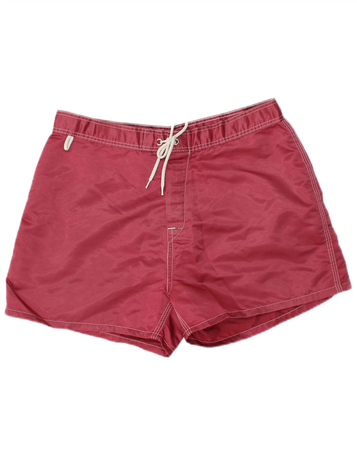 Pantaloncini da bagno da uomo Sundek nylon a righe bordeaux medio