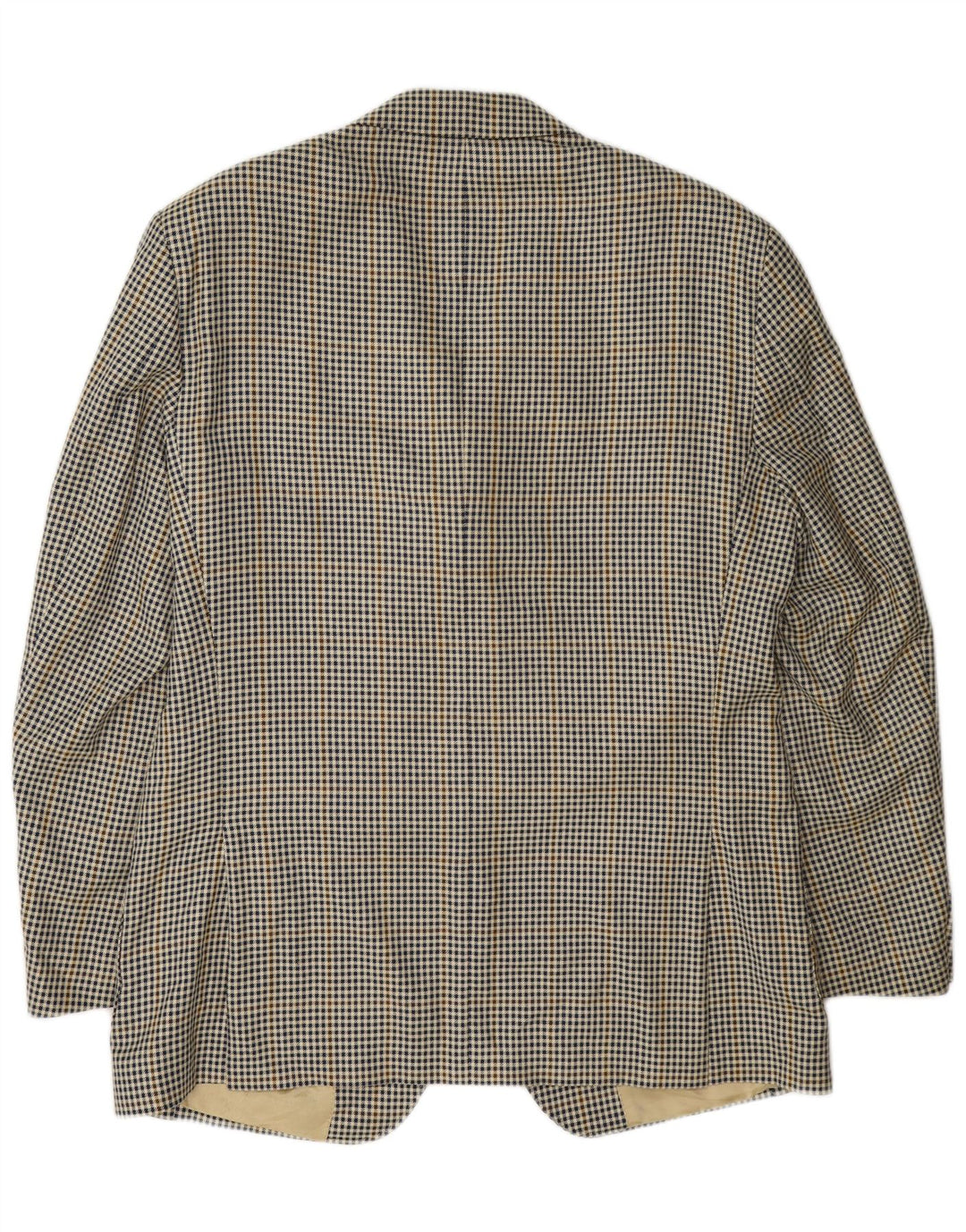 Giacca blazer da uomo a 3 bottoni Massimo Dutti UK 40 grande pied de poule beige
