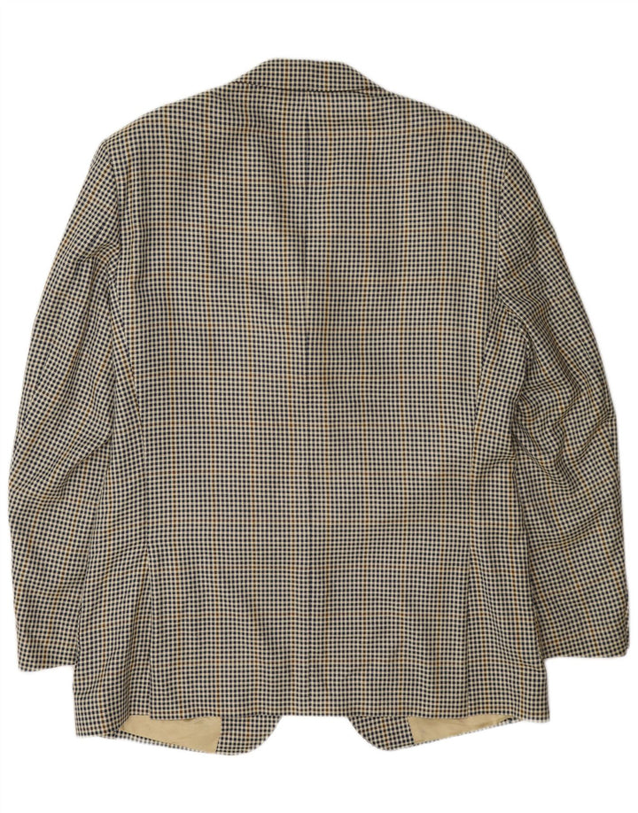 Giacca blazer da uomo a 3 bottoni Massimo Dutti UK 40 grande pied de poule beige