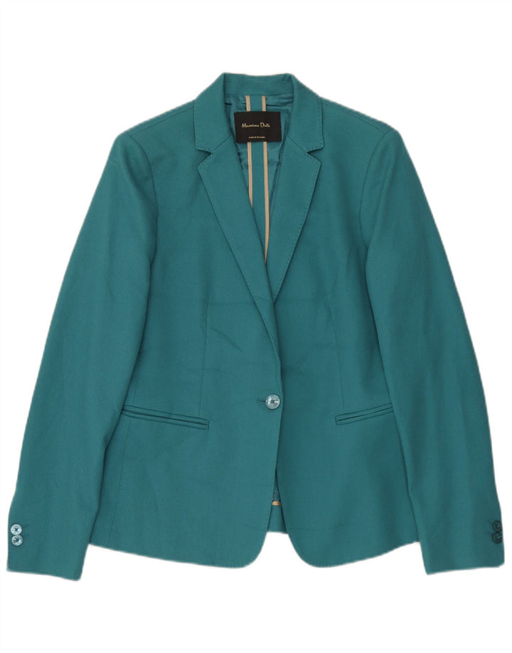 Giacca blazer da donna a 1 bottone Massimo Dutti EU 40 cotone blu medio
