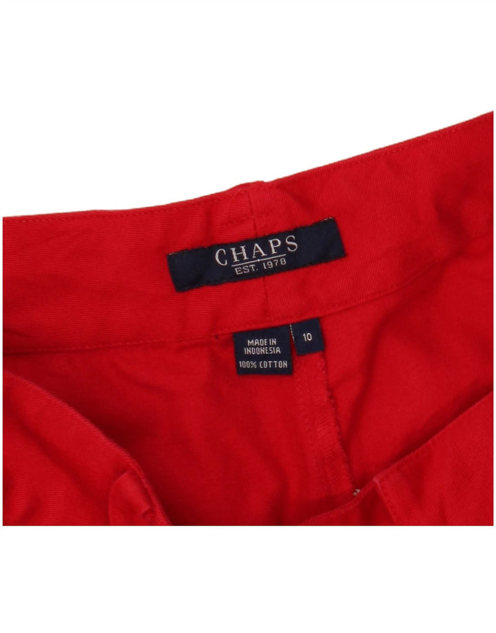 Pantaloncini casual da donna Chaps US 10 Large W32 Cotone rosso