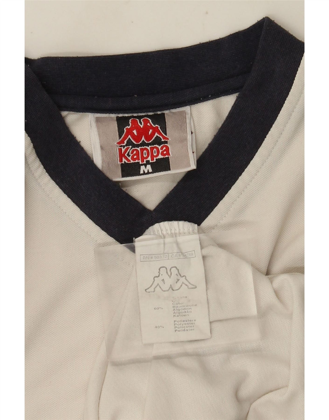 T-shirt da uomo Kappa Top in cotone color block bianco medio