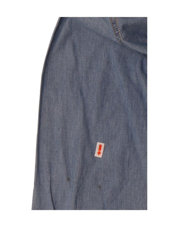Camicia di jeans da donna Izod UK 16 grande cotone blu