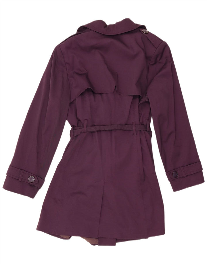 Trench autografato da donna Marks & Spencer UK 18 XL poliestere viola
