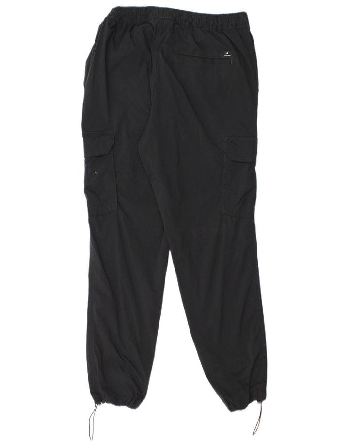 JACK & JONES Mens Cargo Tracksuit Trousers Joggers Large Black Nylon