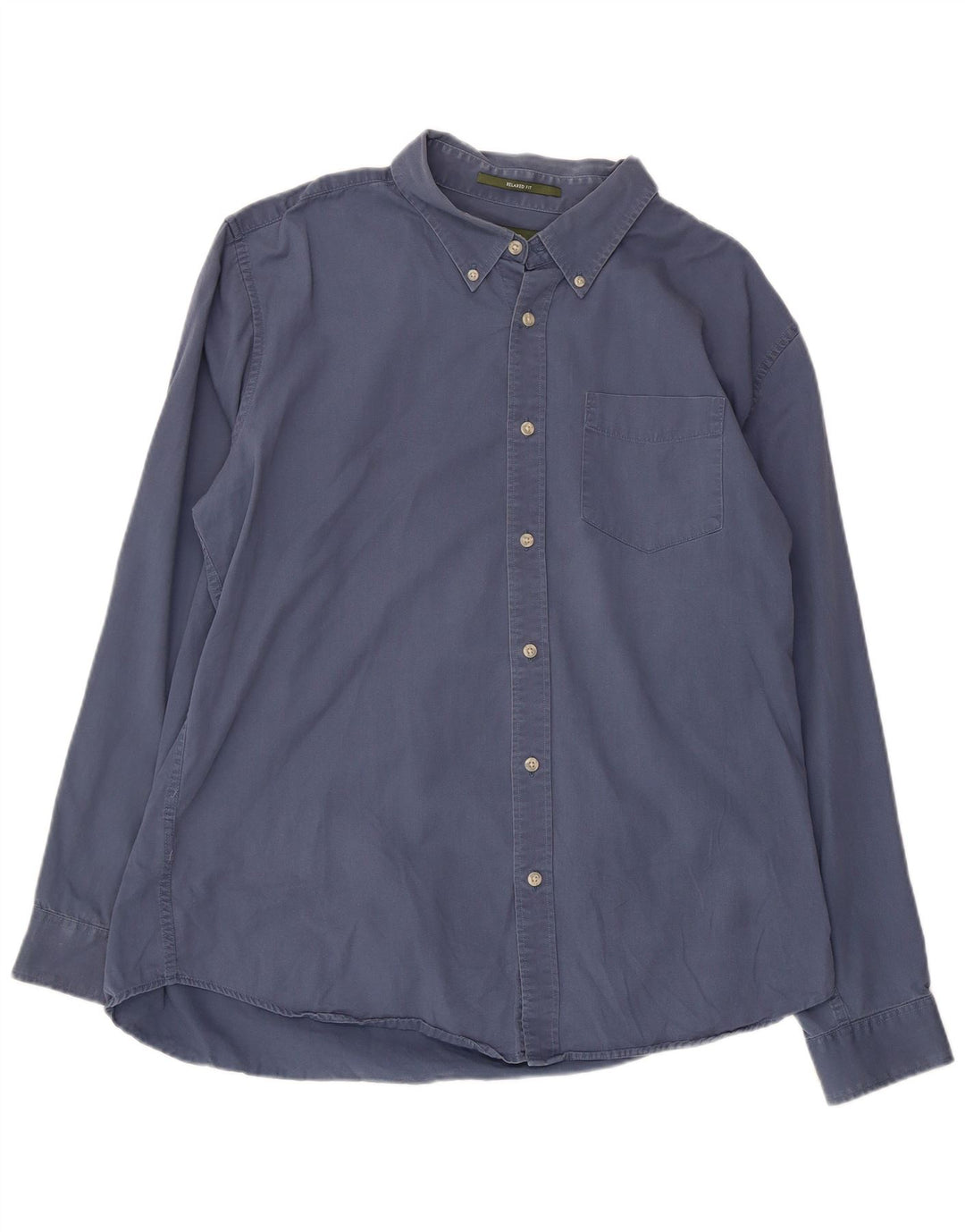 Eddie Bauer Camicia da uomo dalla vestibilità rilassata, grande, in cotone blu