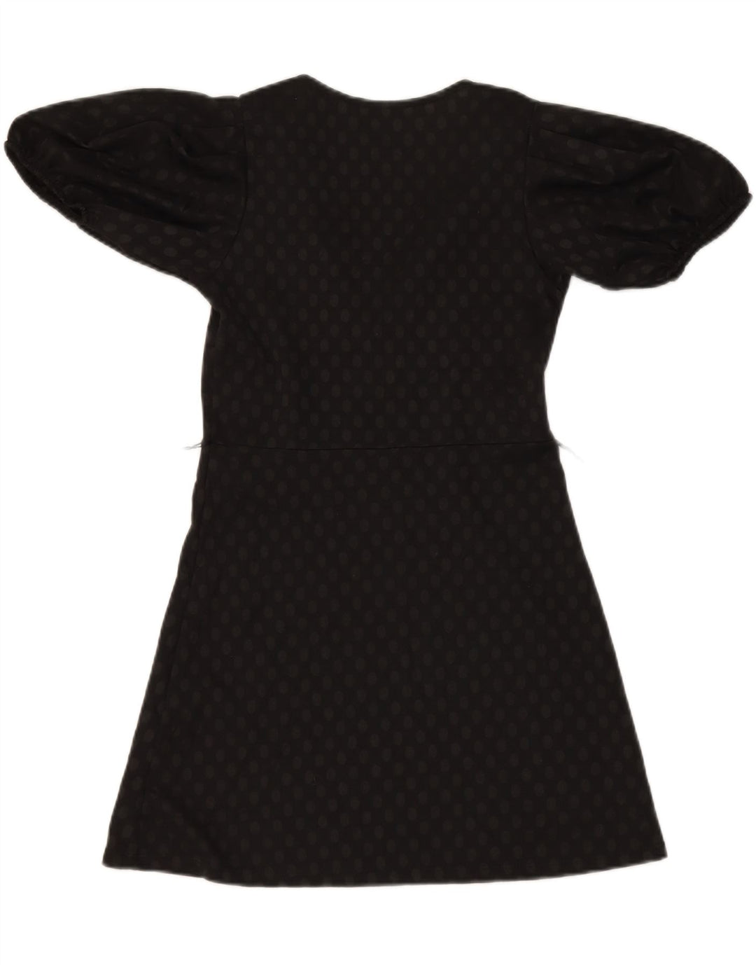 ZARA Womens A-Line Dress UK 10 Small Black Spotted Polyester