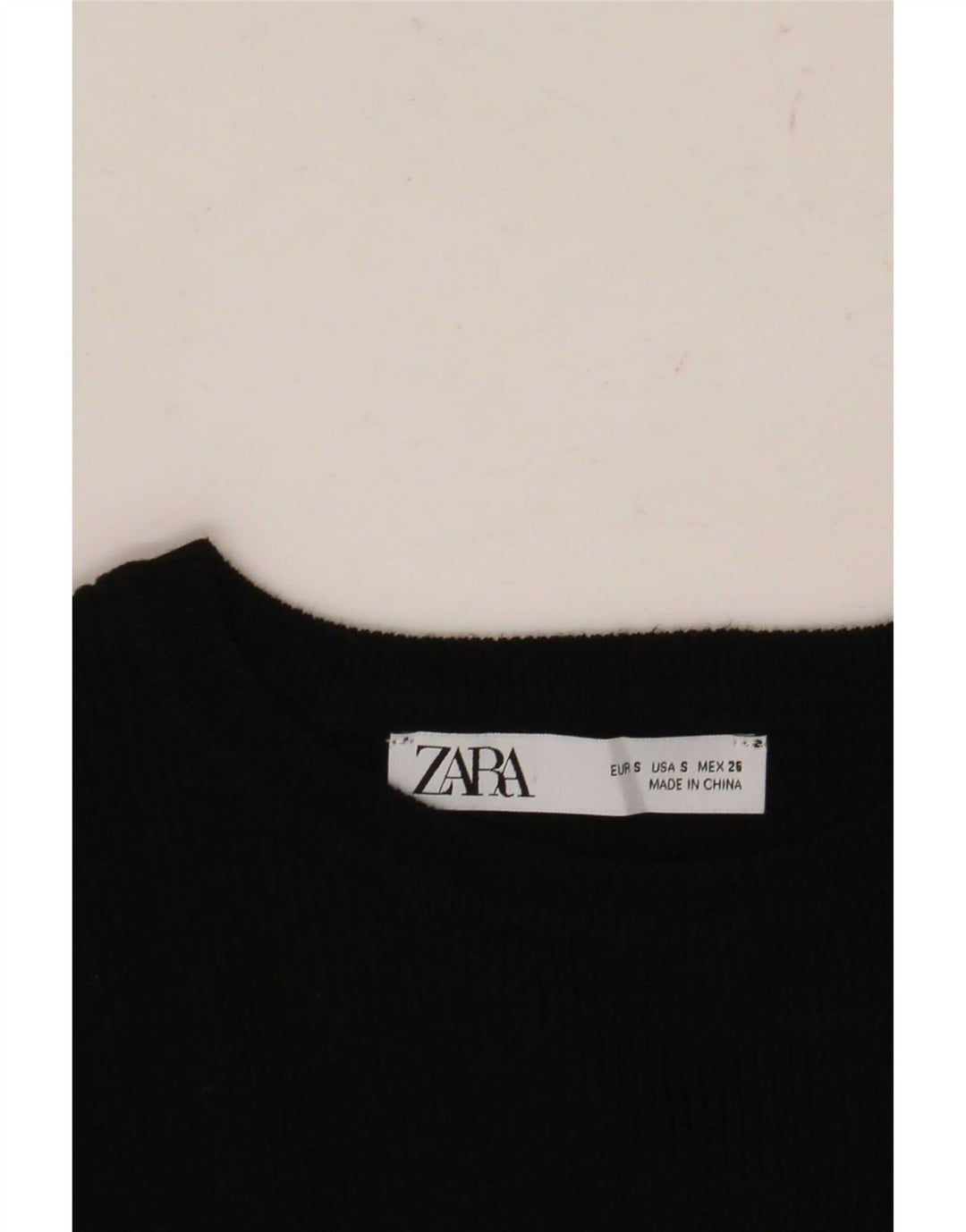 Top corto da donna Zara a maniche lunghe UK 8 piccolo nero