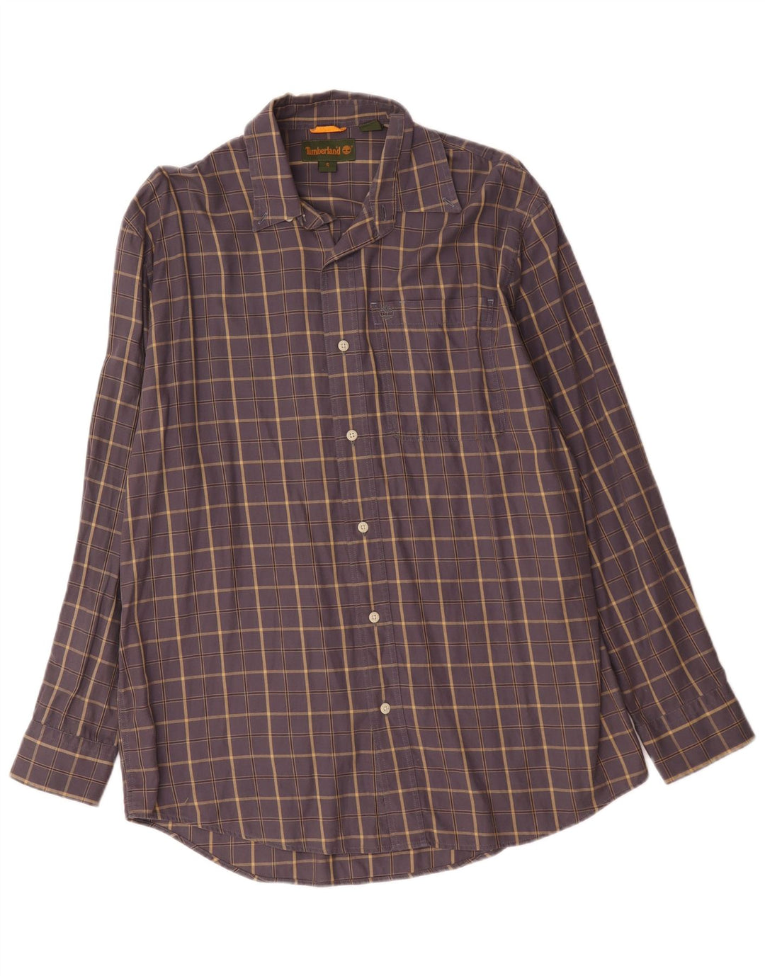Camicia Timberland da uomo ampia vestibilità piccola in cotone a quadri blu
