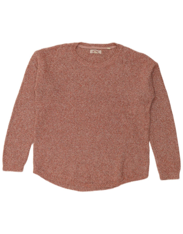 Maglione maglione oversize con scollo a barca da donna Fat Face UK 10 piccolo marrone