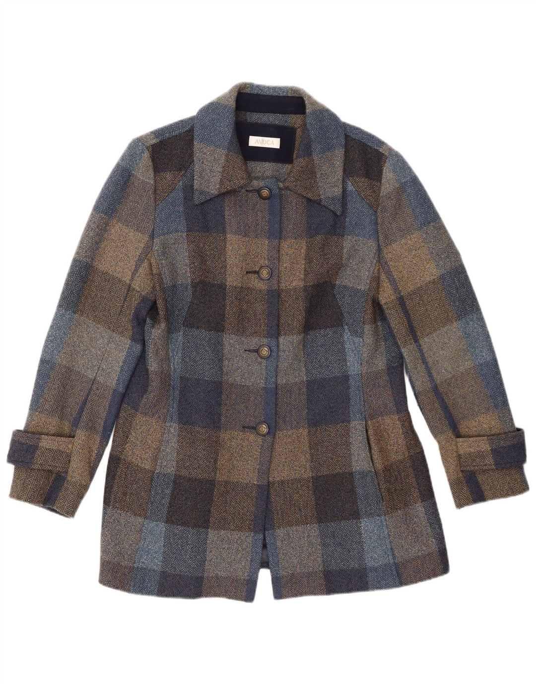 Cappotto da donna AVOCA UK 14 a quadri blu medio
