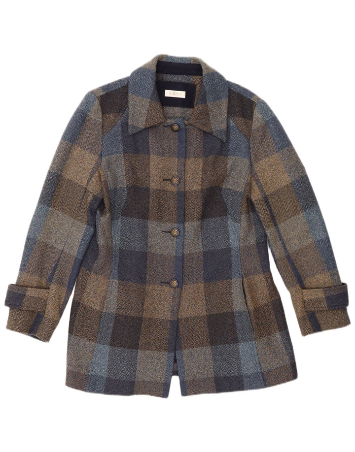 Cappotto da donna AVOCA UK 14 a quadri blu medio