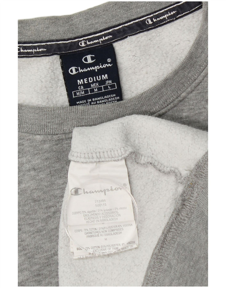 Felpa da uomo CHAMPION Maglione in cotone grigio medio