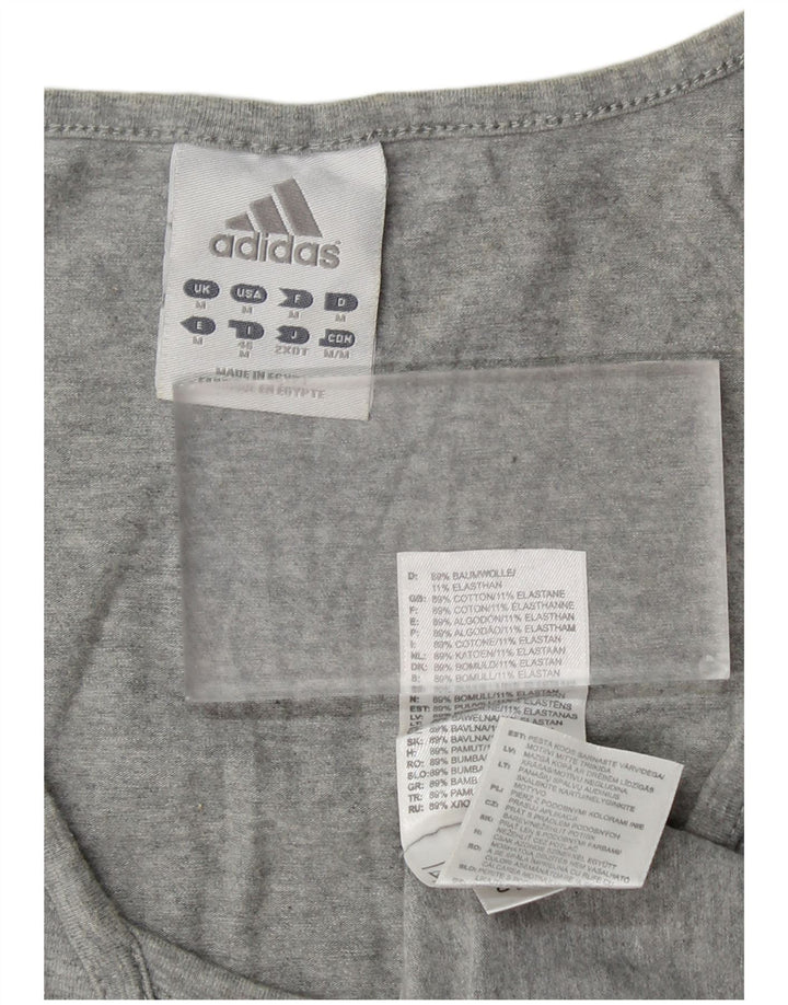 Canotta grafica da donna ADIDAS UK 12 Cotone grigio medio