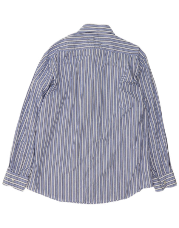 Camicia da uomo Pierre Cardin taglia 41 16 grande cotone a righe blu