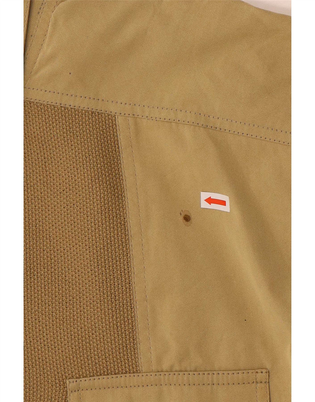 Giubbotto bomber vintage da uomo IT 52 XL Beige Colourblock
