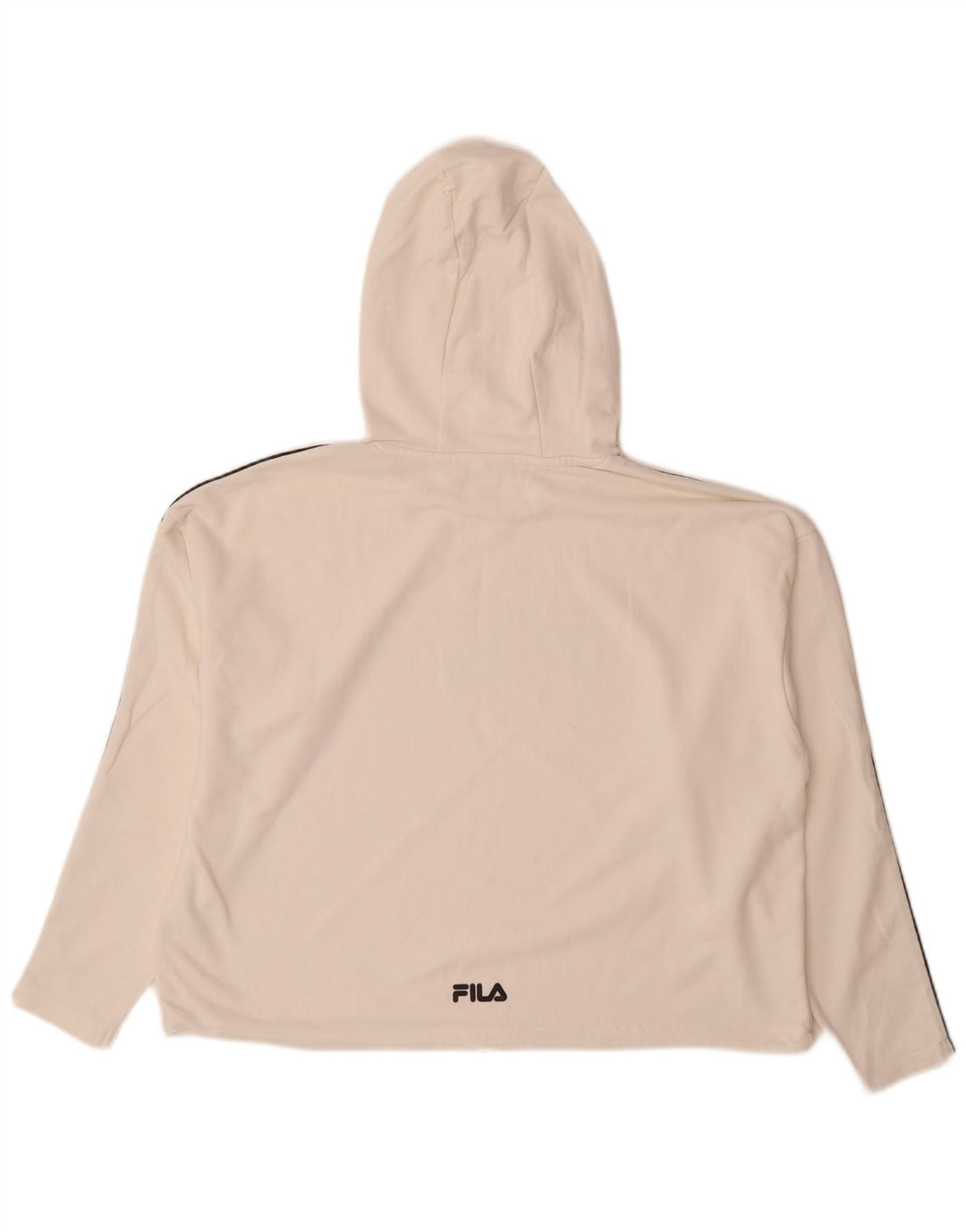 Felpa con cappuccio oversize grafica da donna Fila UK 14 Medium White Colourblock