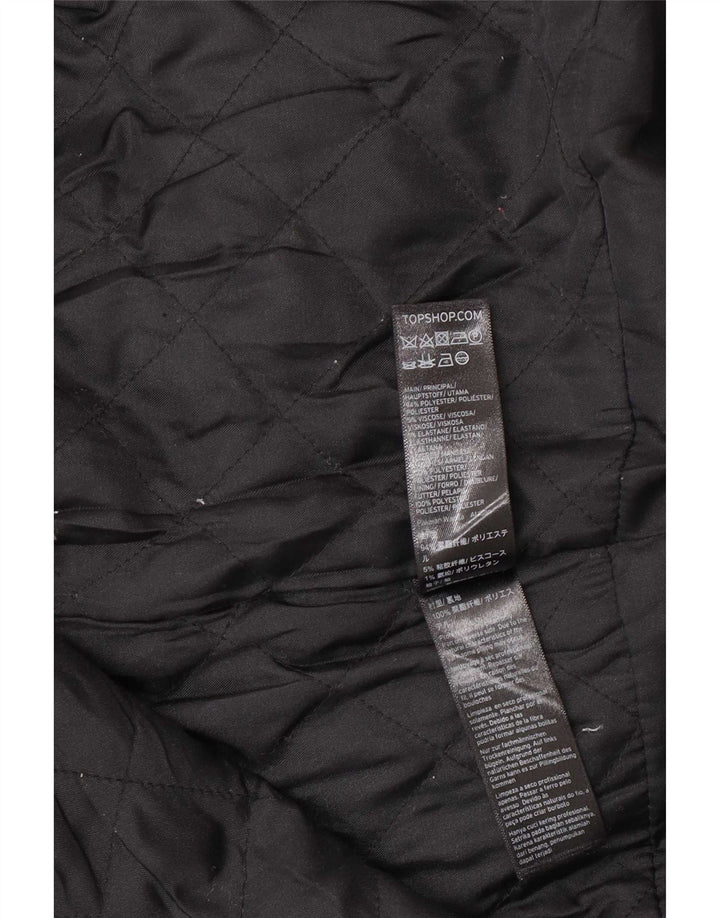 Soprabito oversize da donna Topshop UK 8 piccolo poliestere nero