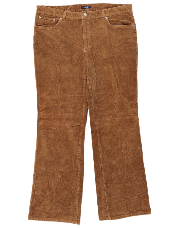 Pantaloni da donna in velluto a coste bootcut Chaps US 16 2XL W36 L30 Cotone beige