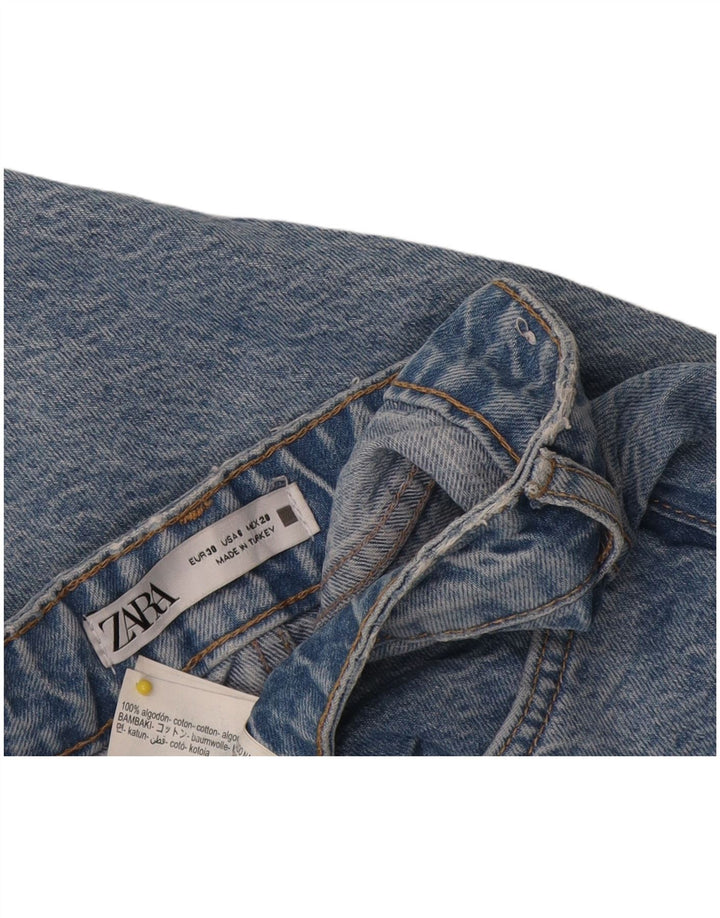 Jeans dritti da donna Zara EU 38 Small W30 L32 Cotone blu