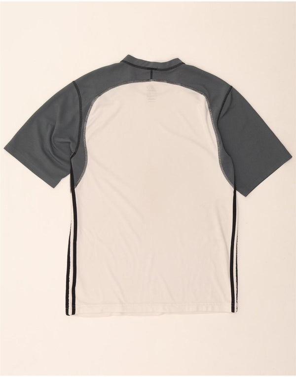 T-shirt da uomo ADIDAS Top Large in poliestere color block bianco