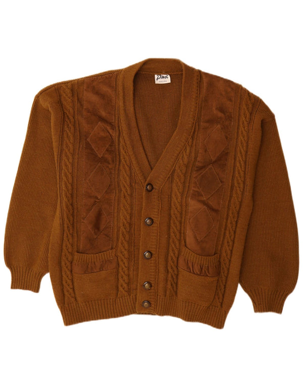 Maglione cardigan da uomo Pimet Magliara XL lana marrone