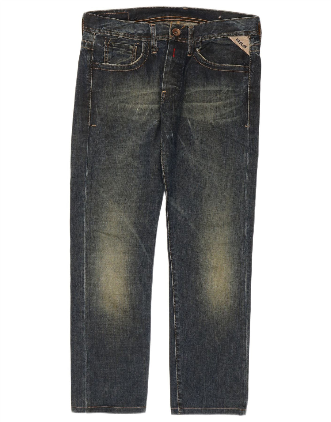 Jeans dritti da donna Replay W32 L29 cotone blu navy