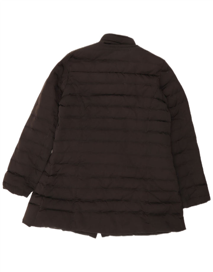 Cappotto imbottito da donna Massimo Dutti UK 16 grande poliestere nero