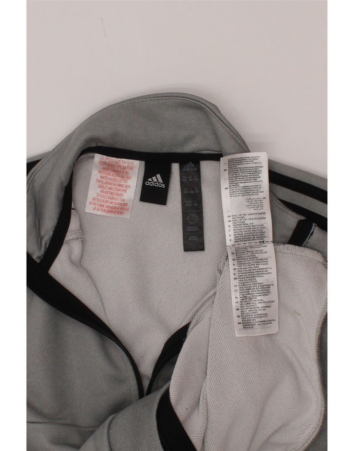 Giacca da tuta Adidas Aeroready da ragazzo 7-8 anni in poliestere grigio