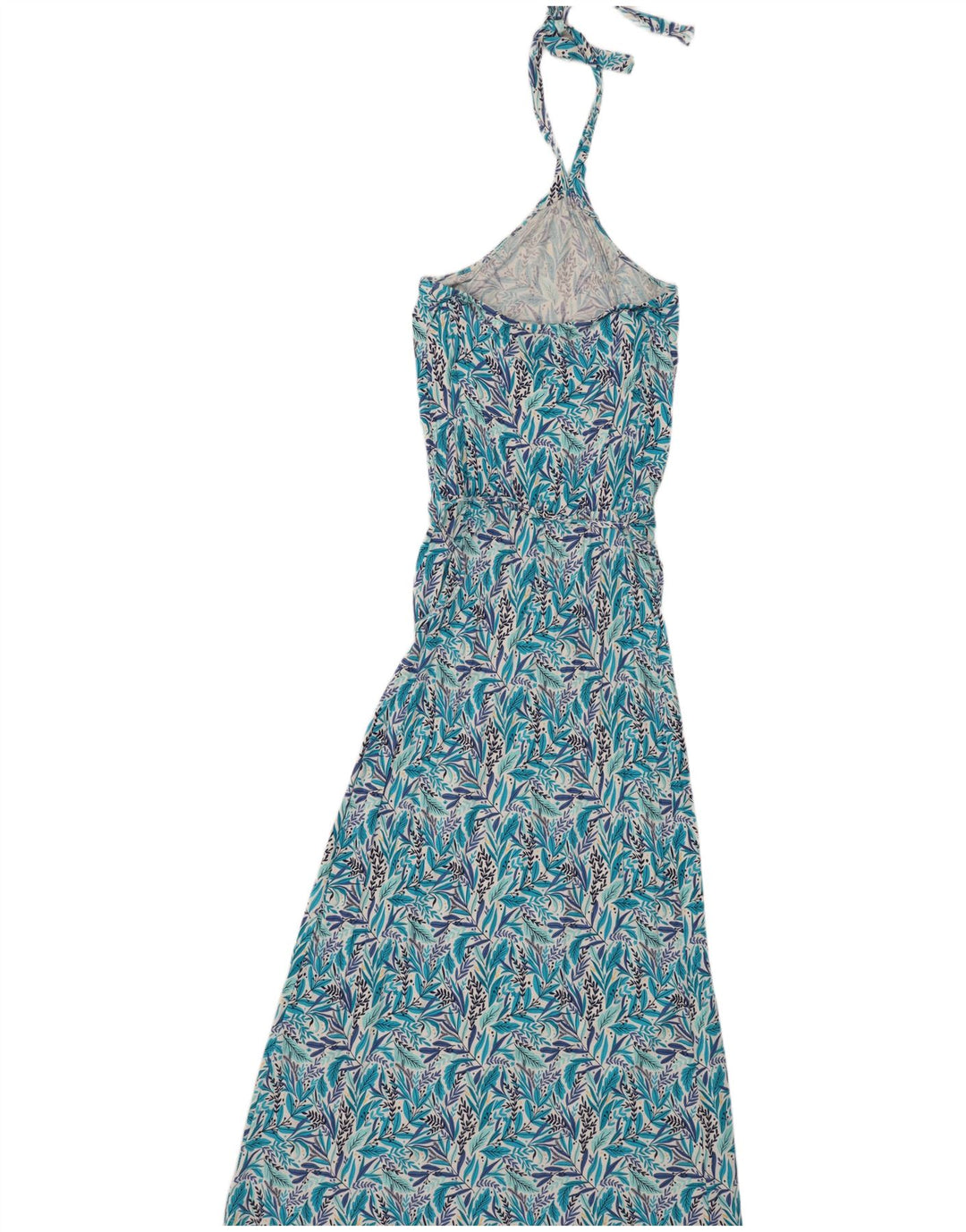 Abito lungo da donna Blue Motion con scollo all'americana EU 40/42 Viscosa floreale blu medio