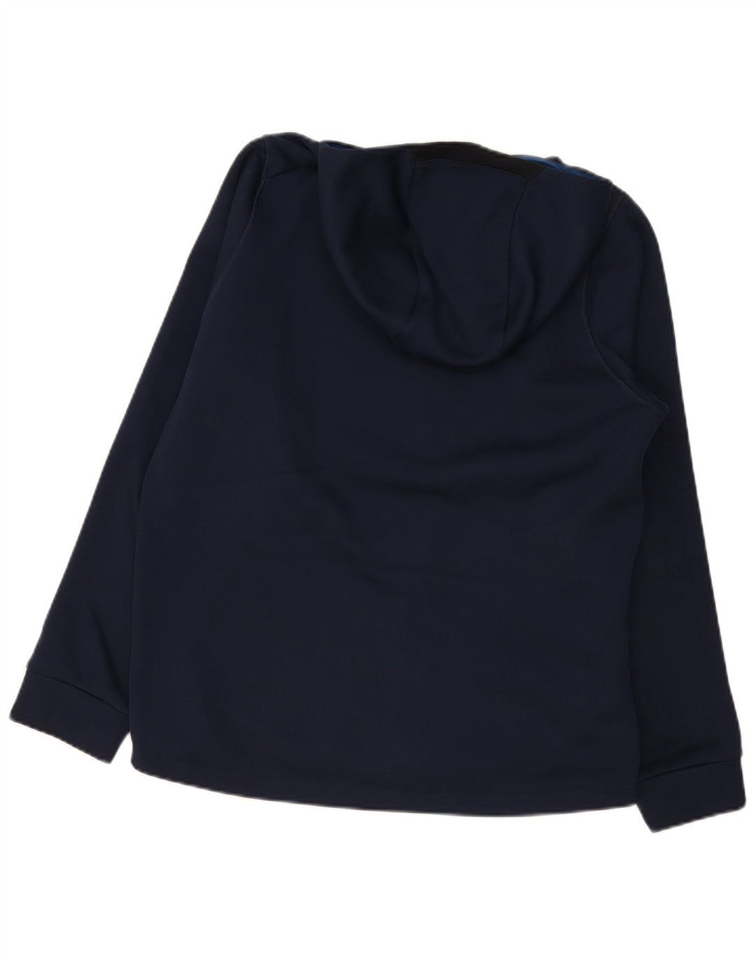 Felpa con cappuccio e zip Nike Therma-Fit da uomo in poliestere medio blu navy