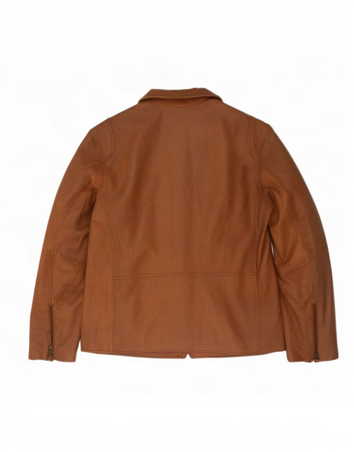 Giacca da motociclista in pelle da uomo TCM UK 38 Marrone medio