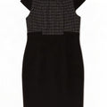 Abito tubino da donna Marks & Spencer UK 14 poliestere medio a quadri nero