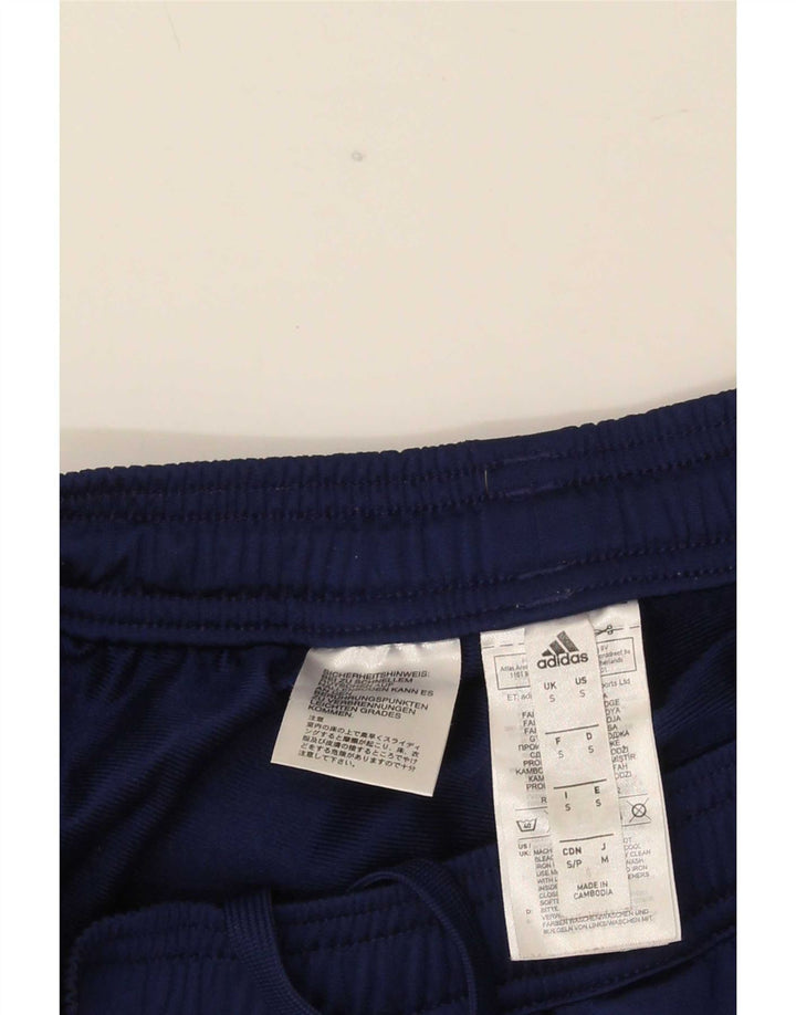 Pantaloni da tuta da uomo Adidas Small in poliestere blu navy