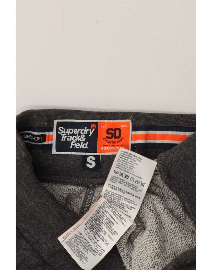 Pantaloncini sportivi grafici da uomo Superdry piccoli in cotone grigio