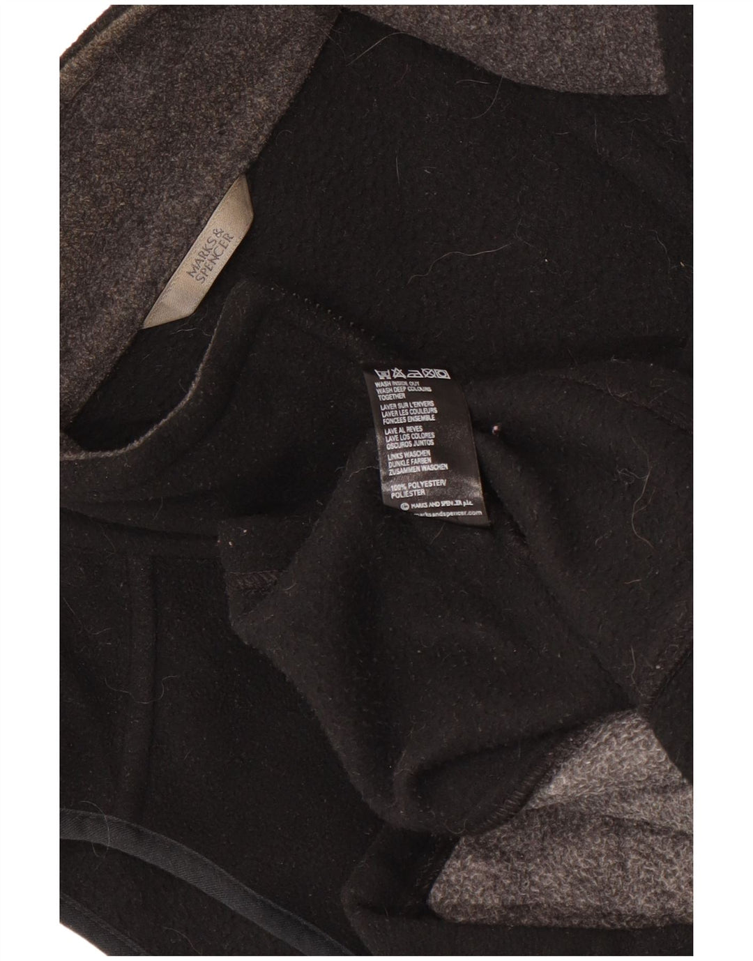 Gilet in pile da donna Marks & Spencer UK 10 piccolo poliestere nero