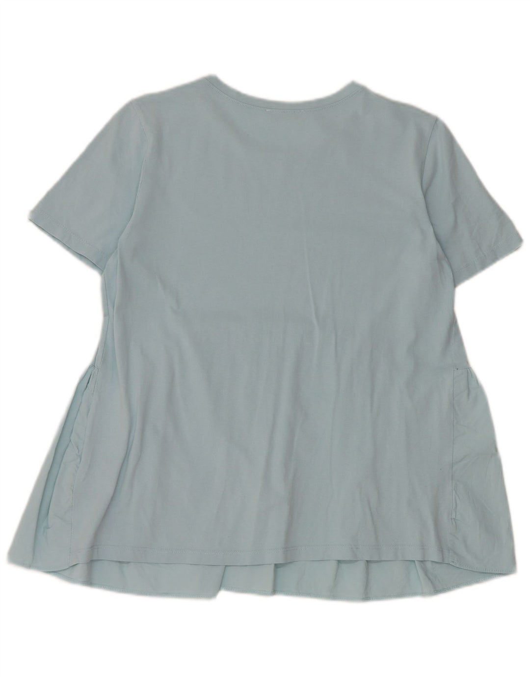 Top in camicetta da donna Zara UK 12 in cotone blu medio
