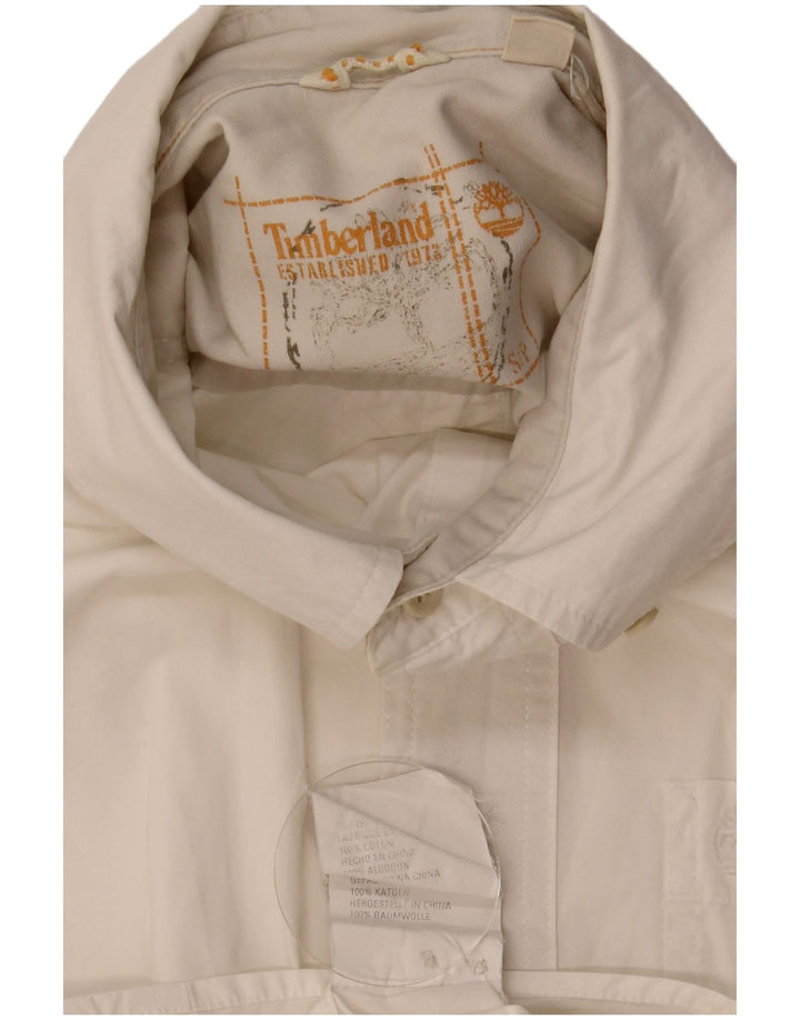 Camicia da uomo Timberland in cotone bianco medio