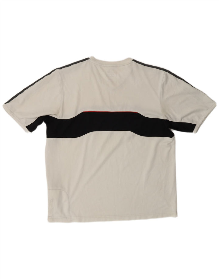 T-shirt ADIDAS da uomo Climacool Top grande in poliestere color block bianco