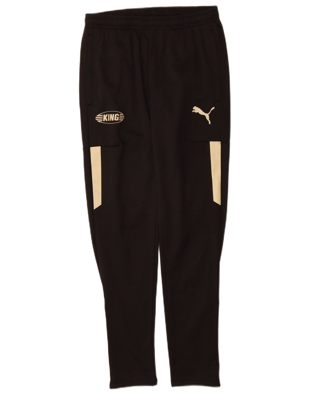 Pantaloni da tuta grafica da uomo Puma Small in poliestere color block nero