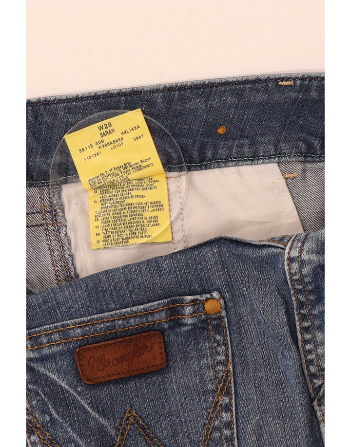 Pantaloncini di jeans Sarah da donna Wrangler medi W29 cotone blu