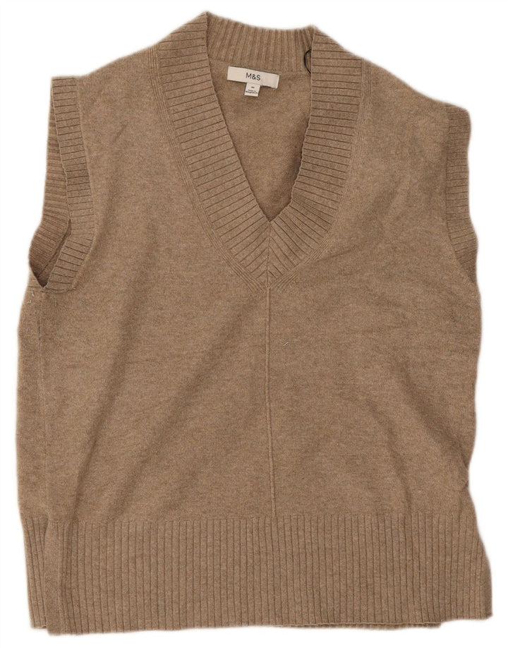 Canotta oversize da donna Marks & Spencer UK 14 Poliestere beige medio