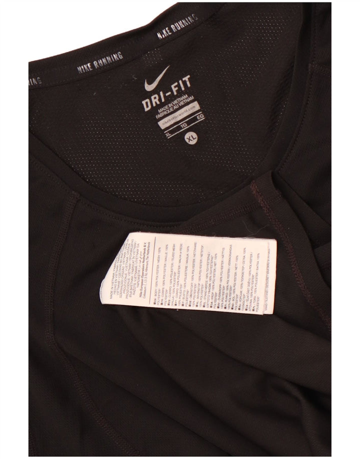 T-shirt da donna Nike Dri Fit Top UK 18 XL poliestere nero